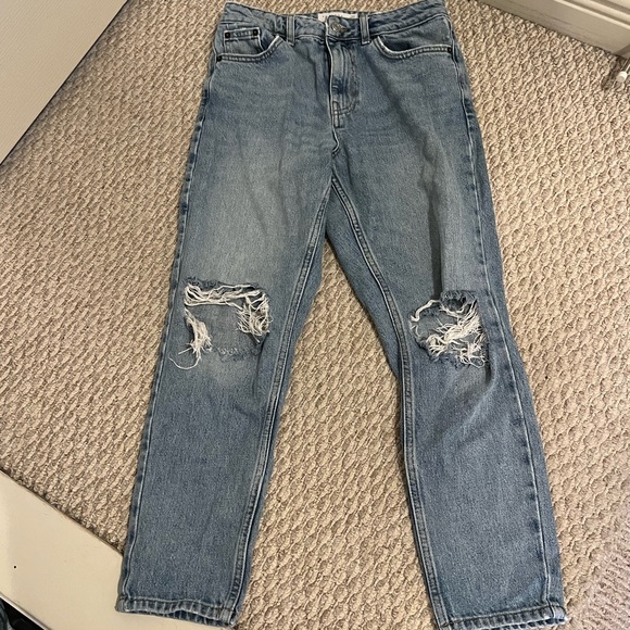TopShop Mom jeans ripped - Picture 2 of 2